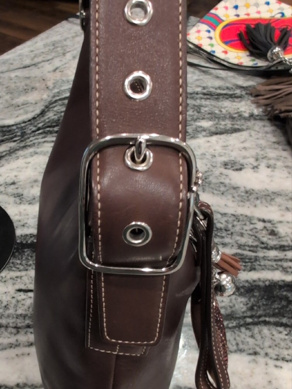 Coach Soho Dark Brown Smooth Leather Hobo Crossbody Bag - VINTAGE - Picture 3 of 12